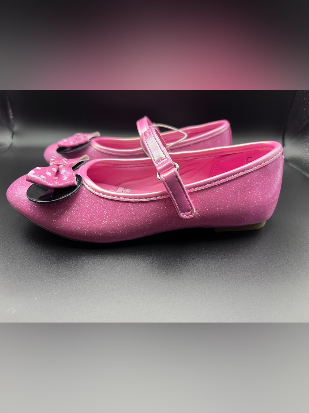 Disney Pink Glitter Minnie Mouse Mary Jane Shoes for Kids - Picture 3 of 4